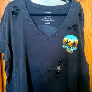 COPY - Torrid Distressed Island T